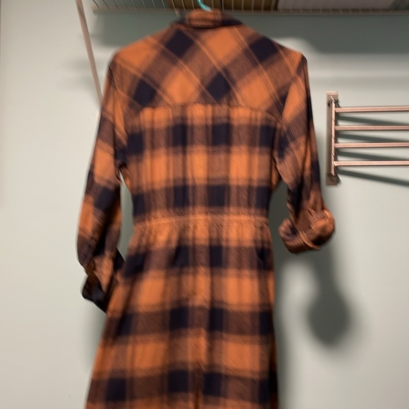 Columbia Pine Street Brown Cotton Flannel midi dress - Picture 7 of 10